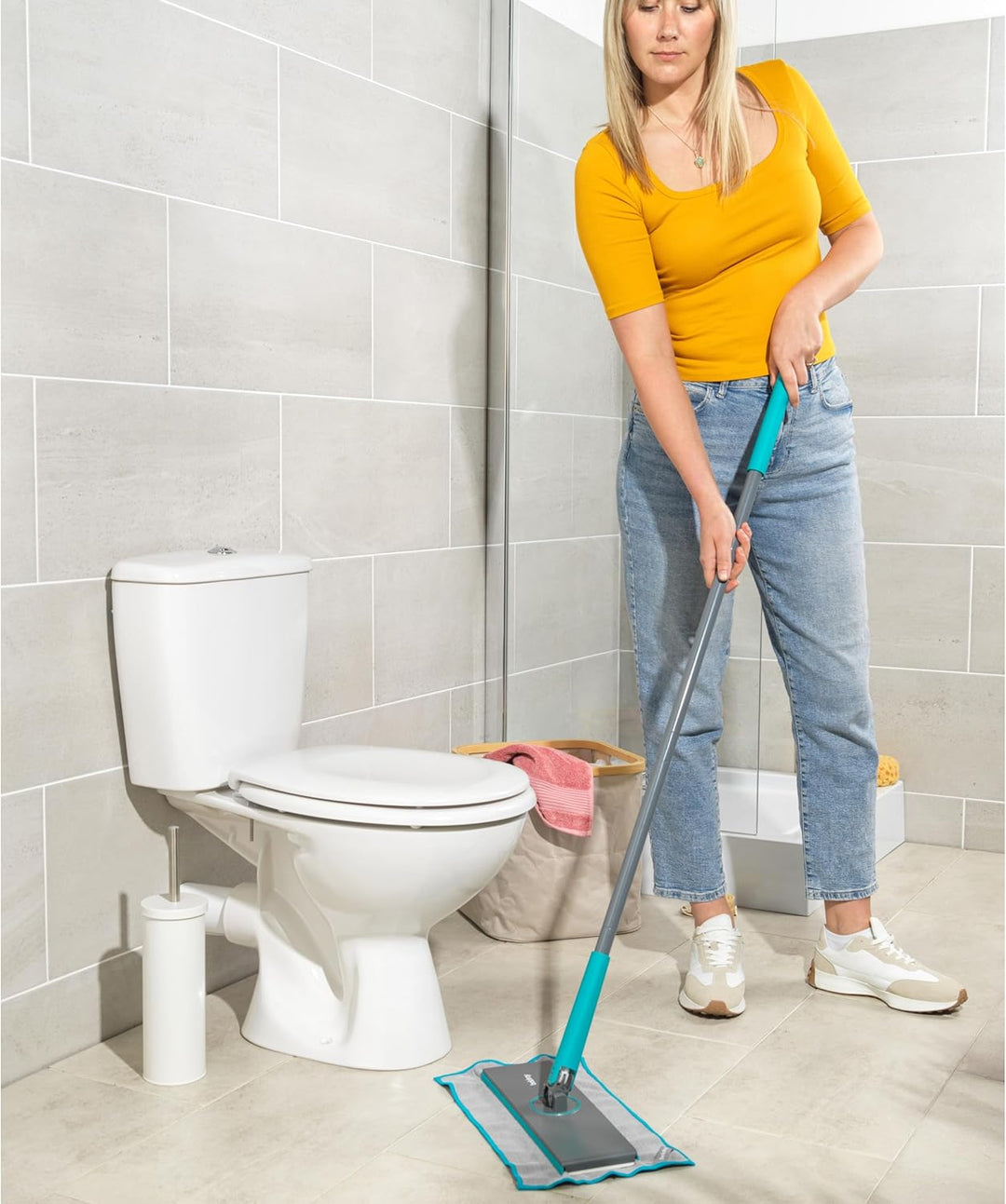 Beldray Anti-Bac Clip-to-Grip Bodenwischer - Grosser Wischkopf, Fliesen/Boden/Fenster/Spiegel, Hygie