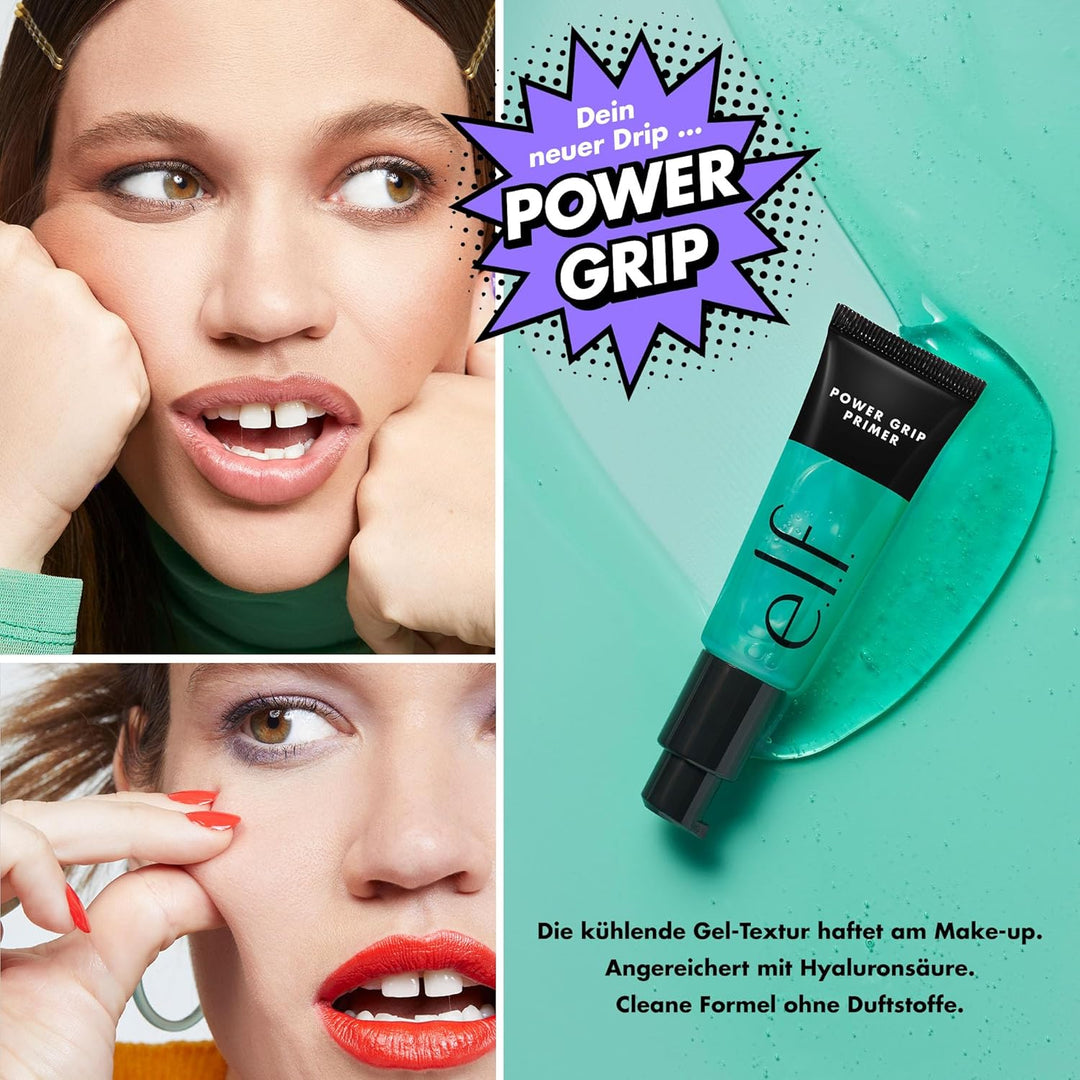 e.l.f. Power Grip Primer, Gel-basierte und feuchtigkeitsspendende Gesichts-Primer für glättende Haut