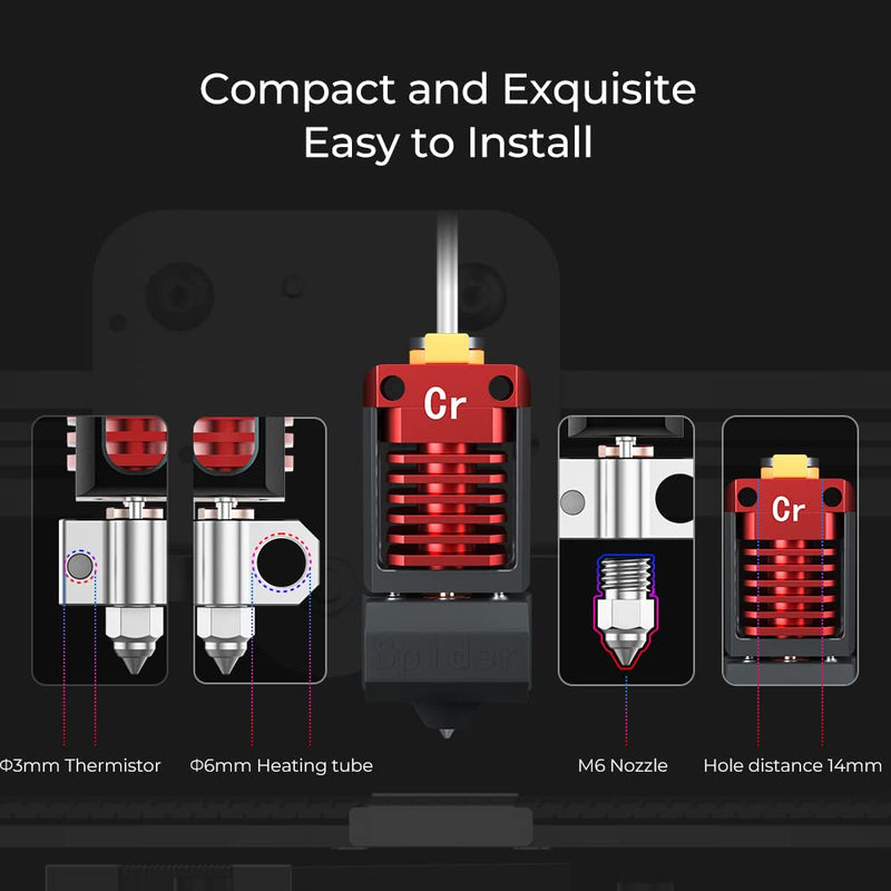 Creality Official Spider Hotend 2.0 All Metal Hochtemperatur Hotend für 3D Drucker Upgrade Kit für E