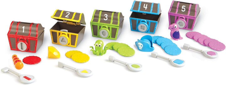 Learning Resources Spannender Piratenschatz zum Sortieren, Spielzeug zum Sortieren und Zuordnen, Ab