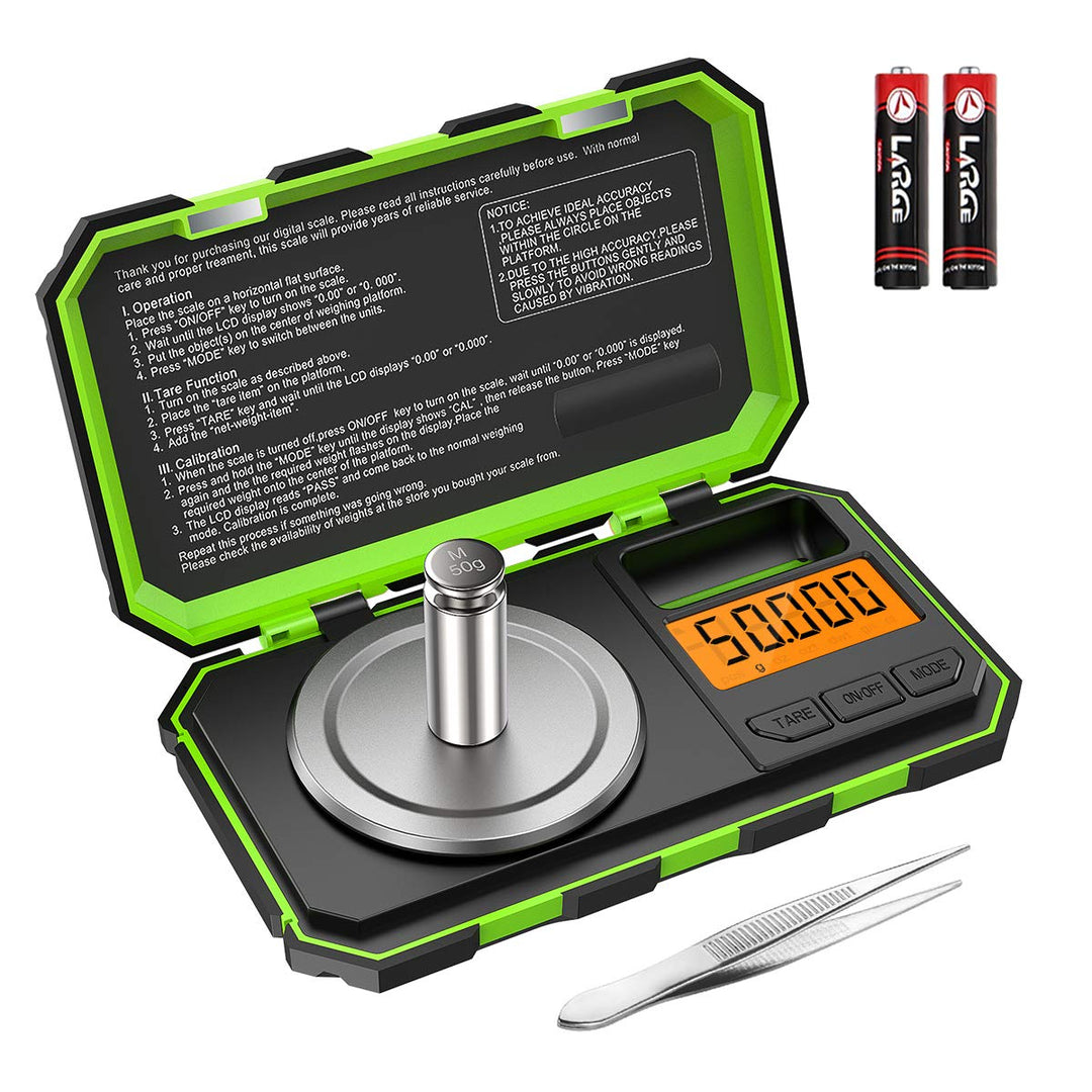 Brifit Feinwaage, 50g /0.001g Digitalwaage Taschenwaage, Goldwaage, Schmuckwaage, Präzisonswaage Mil
