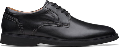 Clarks Herren Malwood Lace Oxford 39.5 EU Black Leather, 39.5 EU Black Leather