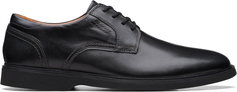 Clarks Herren Malwood Lace Oxford 39.5 EU Black Leather, 39.5 EU Black Leather