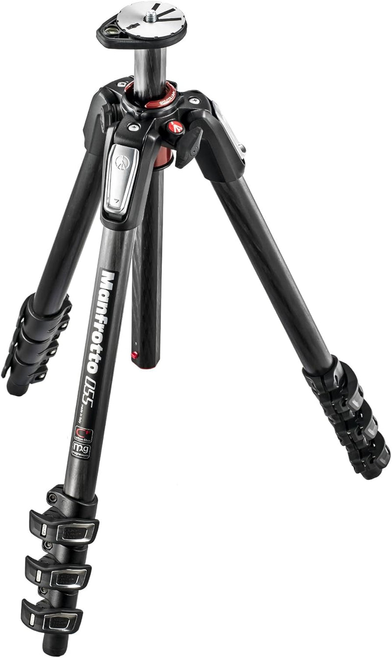 Manfrotto Carbon Stativ mit 4 Segmenten, Kamerastativ, Fotozubehör, Reisestativ für Content Creation