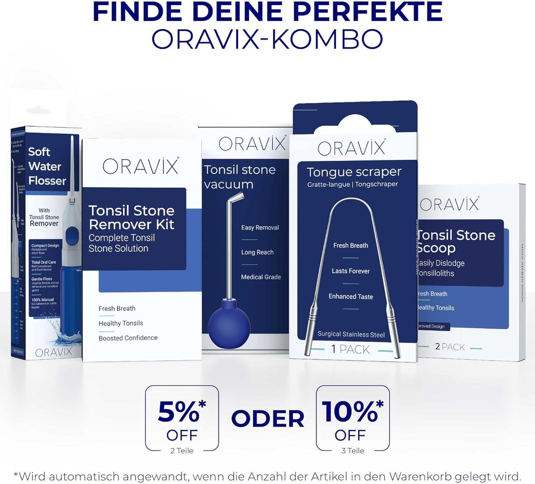 Oravix Munddusche Mandelsteine Entfernen, Munddusche Kabellos, Tonsillenstein Entferner, Reisemunddu
