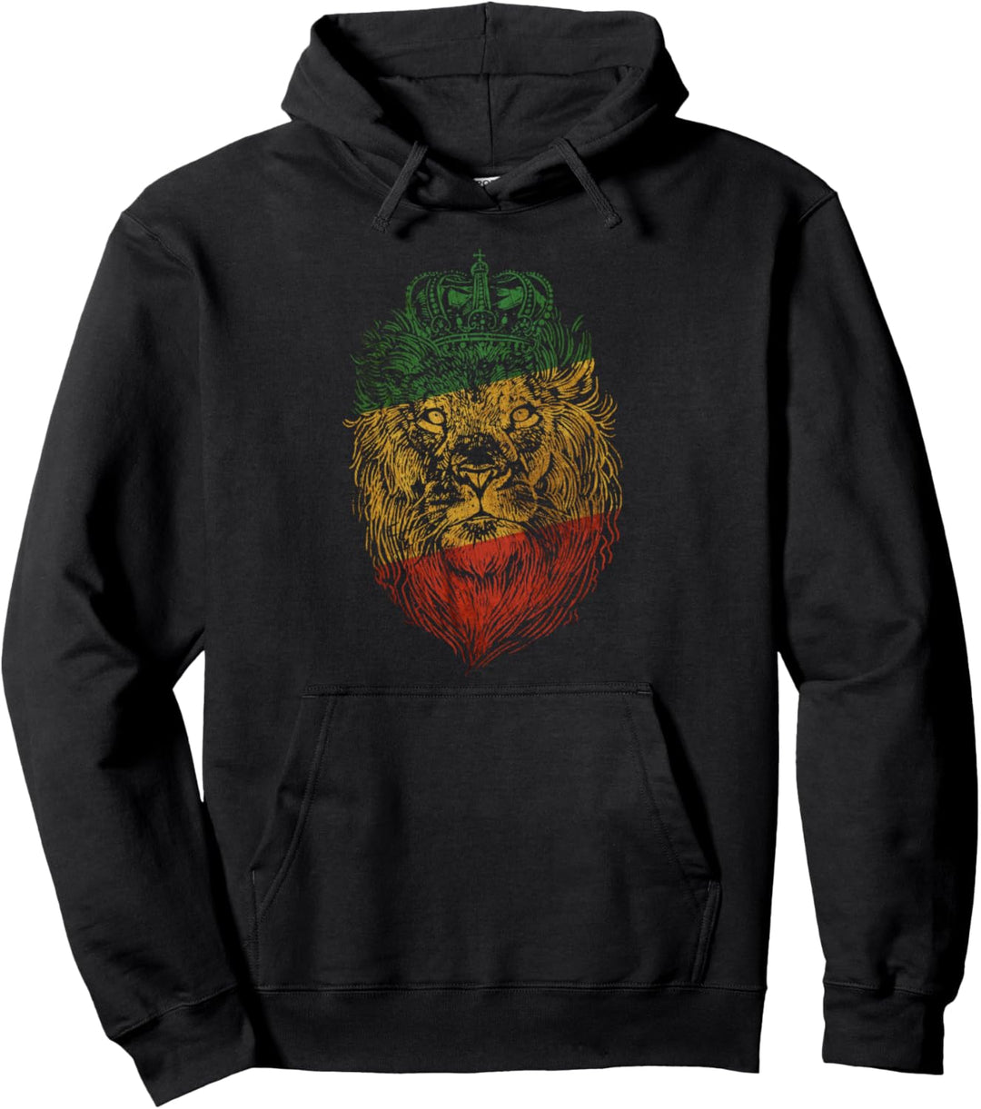 Rasta Lion King Of The Jungle Reggae Music Lover Pullover Hoodie