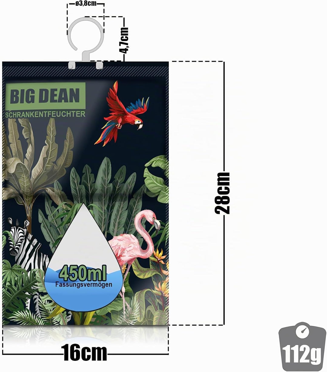 BigDean 30er Pack XL Luftentfeuchter Kleiderschrank - je Beutel bis zu 450ml Entfeuchter Schrank ohn