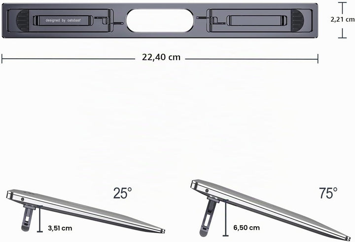 nediea Faltbarer Laptop Ständer, Laptopständer Höhenverstellbar, Laptop Kippständer, Tragbarer Lapto