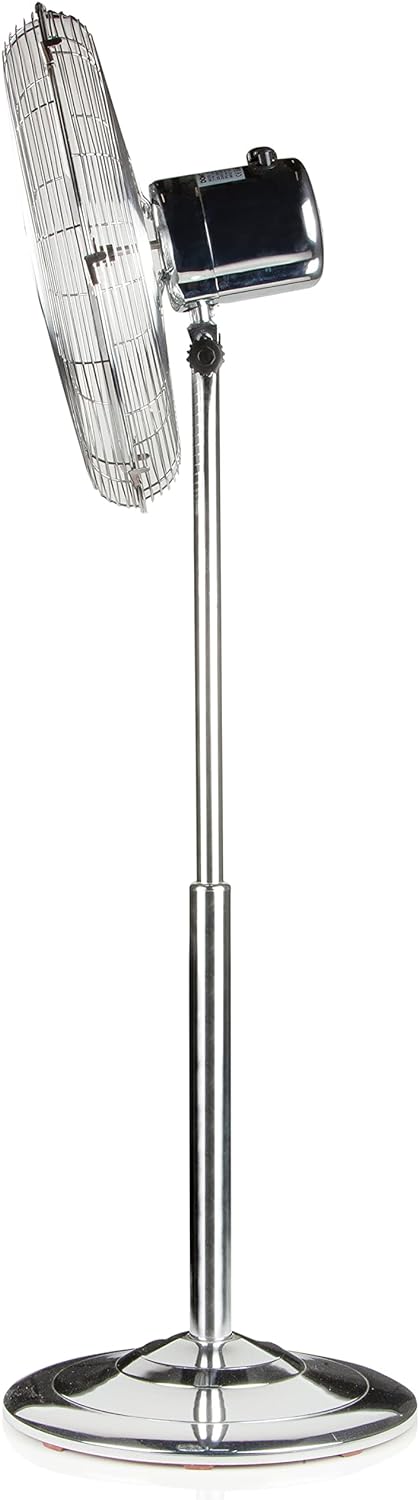 DOMO DO8132 Ventilator Stand 40 cm Chrom, 65 W, 230 V, Silberfarben