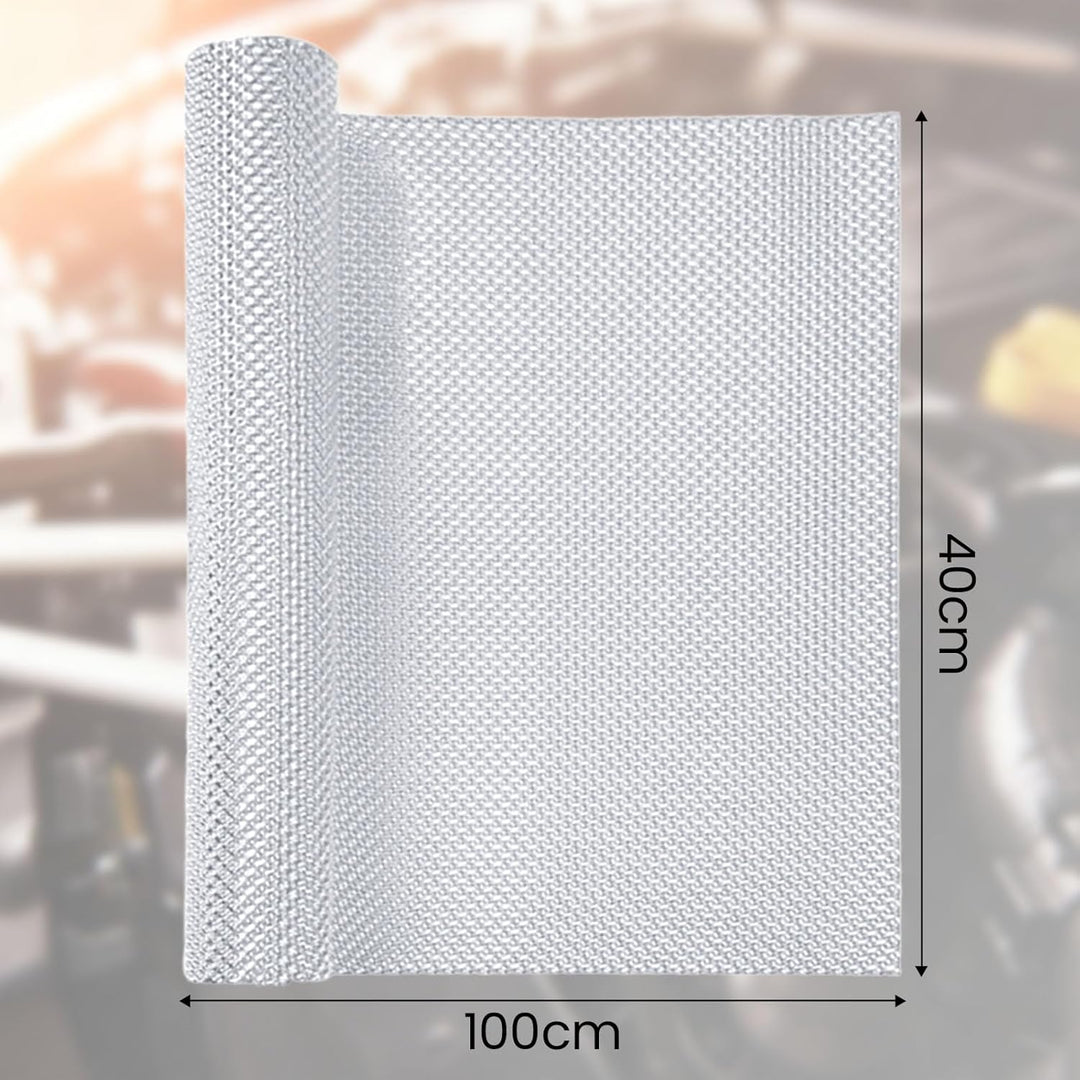 Hitzeschutzblech Hitzeschutzplatte 100*40*0.05cm Hitzeschutzblech Auspuff Auto Universal Aluminium M