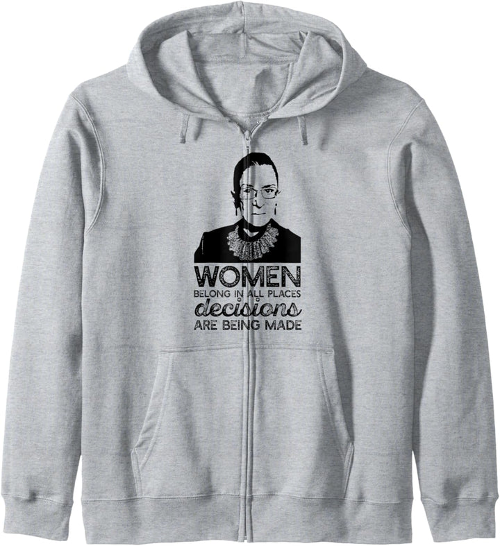 WOMEN BELONG RBG Ruth Bader Ginsburg Feministisches Meme Kapuzenjacke