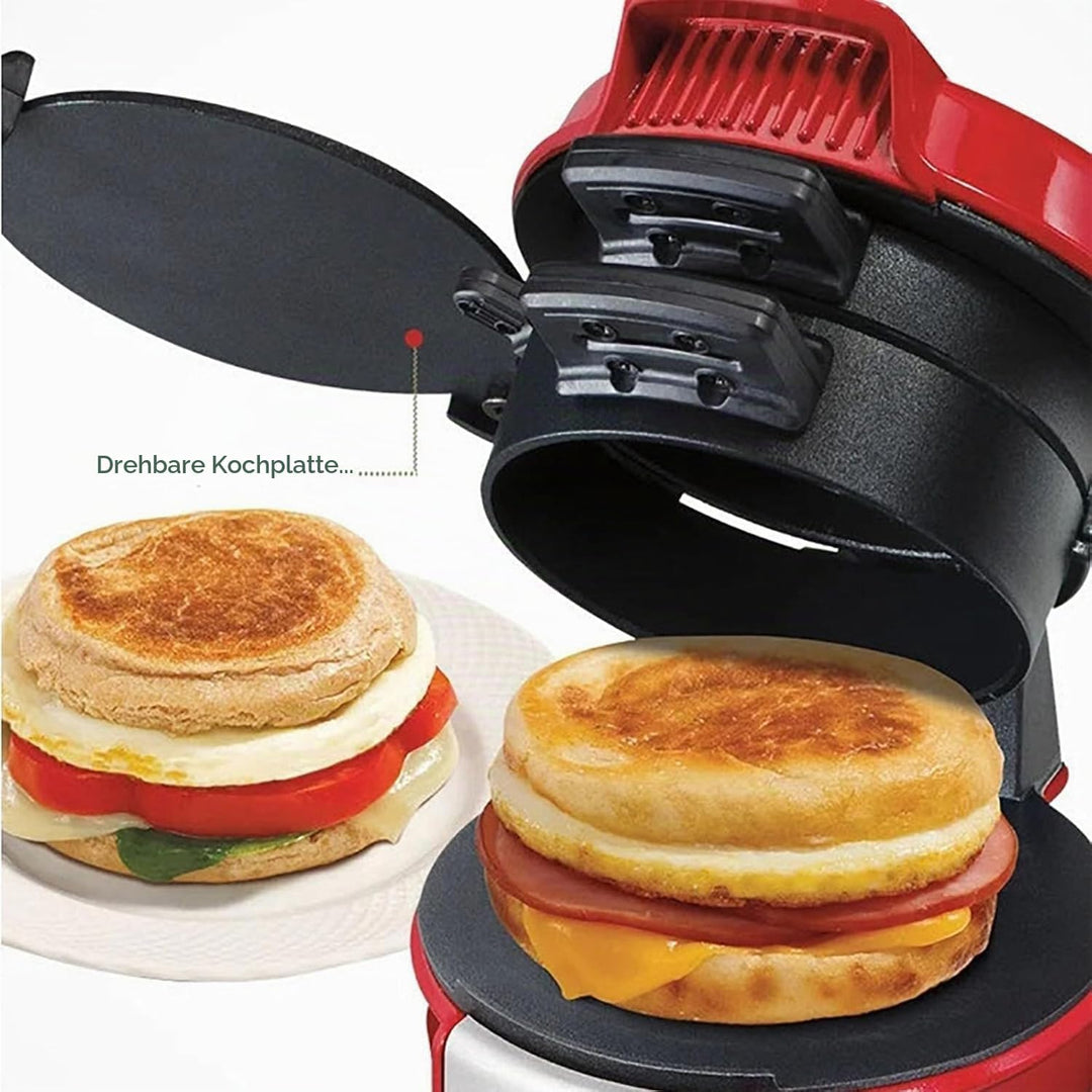 Kommerzielle Burger-Pressmaschine,dualer Frühstücks-Sandwich-Maker mit Abnehmbarer und waschbarer An