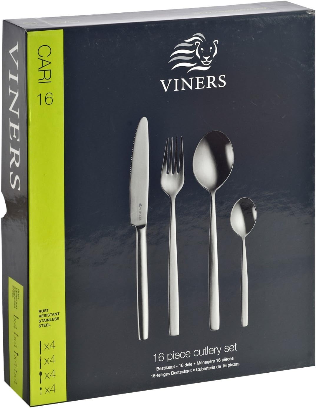 Viners Cari 5991330 Besteckset, Edelstahl, 16 Teile, Geschenkbox