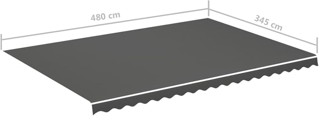 Goliraya Markisenbespannung Sonnenschutz Markisenstoff Markisentuch Markise Anthrazit 5x3,5 m Ohne R
