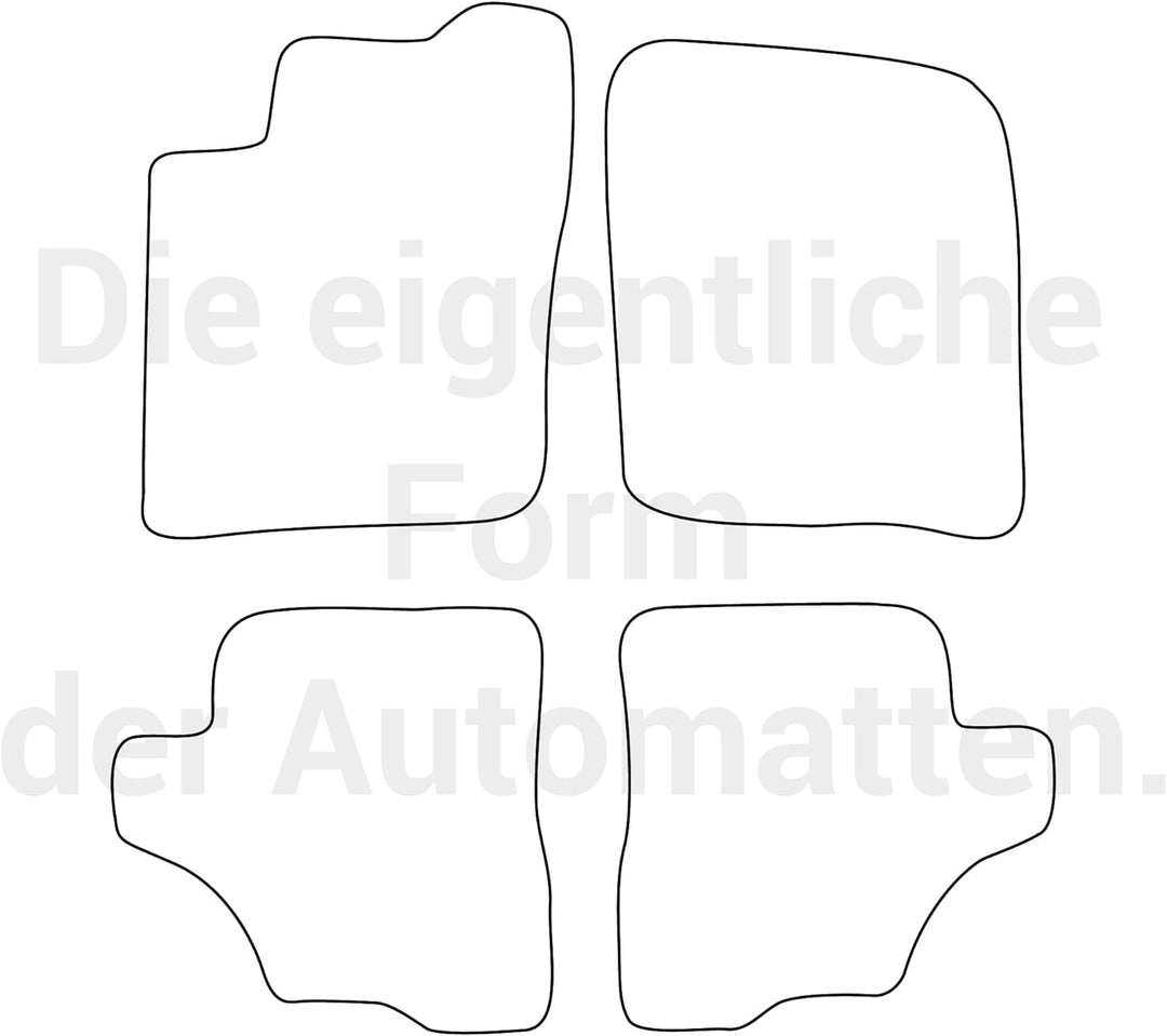 moto-MOLTICO Fussmatten Auto Velours Autoteppiche Schwarz Automatten Set 4-teilig passend für Suzuki