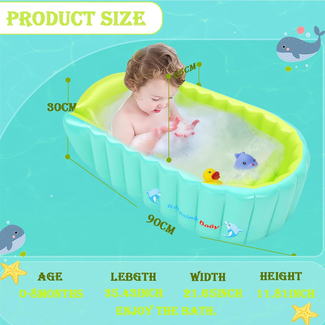 YAAVAAW Aufblasbare Baby Badewanne,Tragbare aufblasbare Badewanne,Anti-Rutsch Pool faltbar Reise-Bad