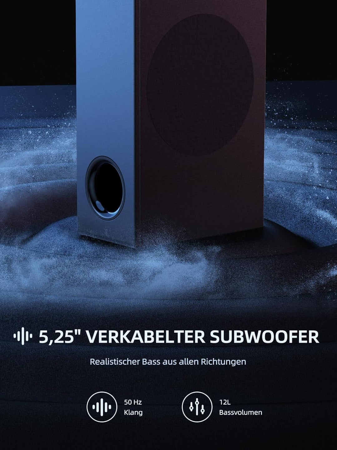 MEREDO Soundbar für TV Geräte mit Subwoofer PC-Gaming 2.1 Kanal Abnehmbare 2 in 1 Computer Lautsprec