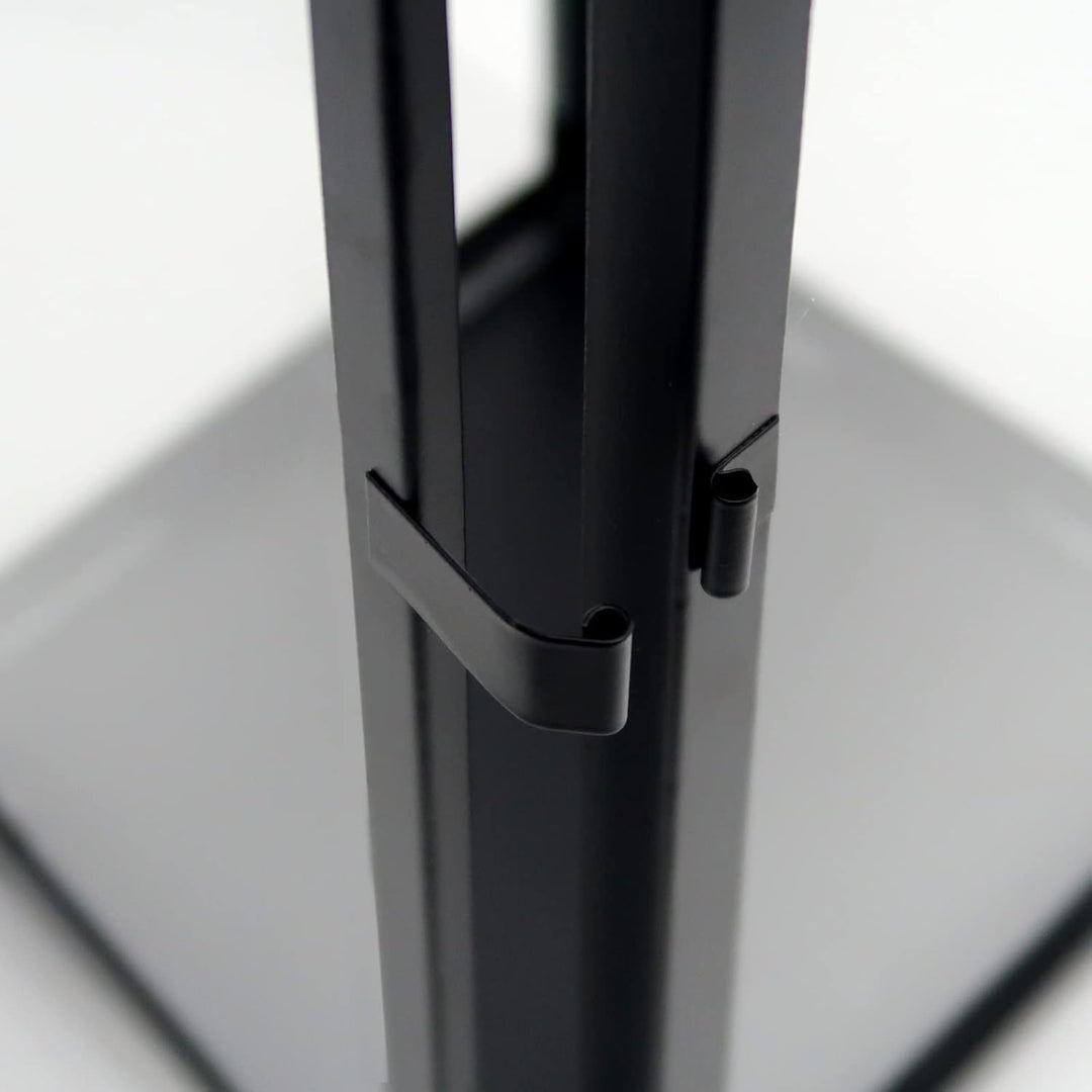 Dekovita 30cm Laterne in Schwarz - Gartenlaterne mit Glas-Scheiben und Kunstleder-Henkel - Metall De