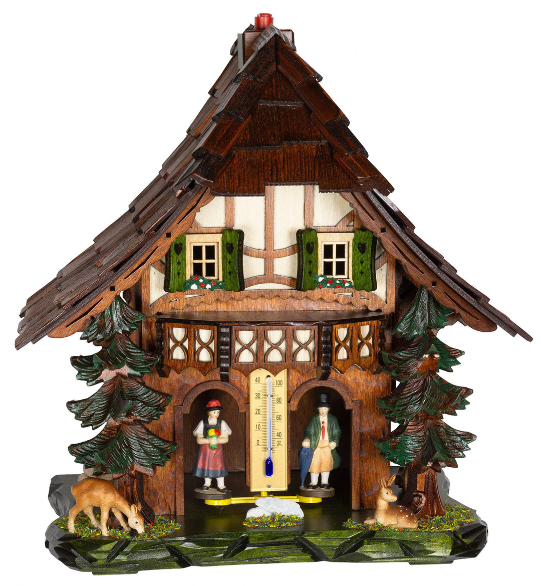 Wetterhaus aus dem Schwarzwald mit Holzfiguren TU 865