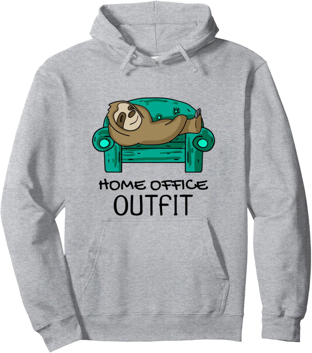 Team Home Office Faultier lustig Beruf Arbeiten Heimarbeit Pullover Hoodie