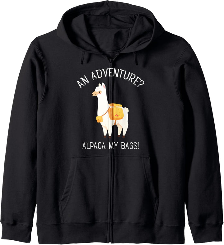 Adventure Alpaca My Bag - Lustiges Alpaka Lama Abenteuer Kapuzenjacke
