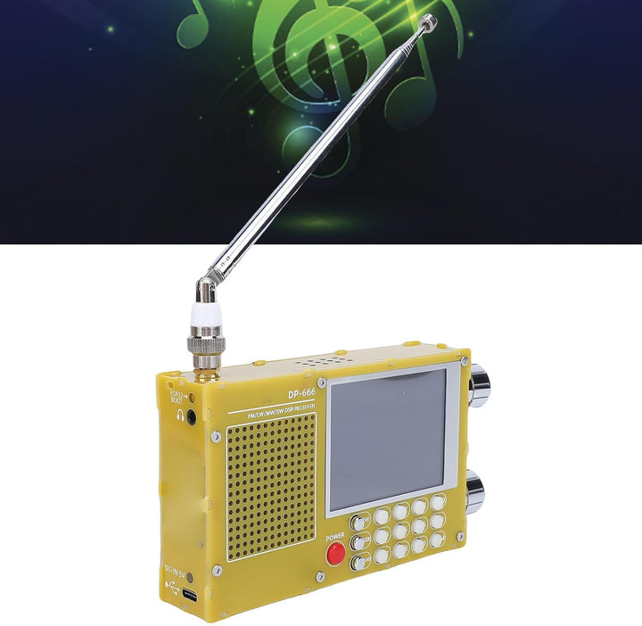 CCYLEZ SDR -Radio mit TEF6686 & ESP32, Open Source Full Band Receiver mit RDS, 2,8 "Touchscreen, 500