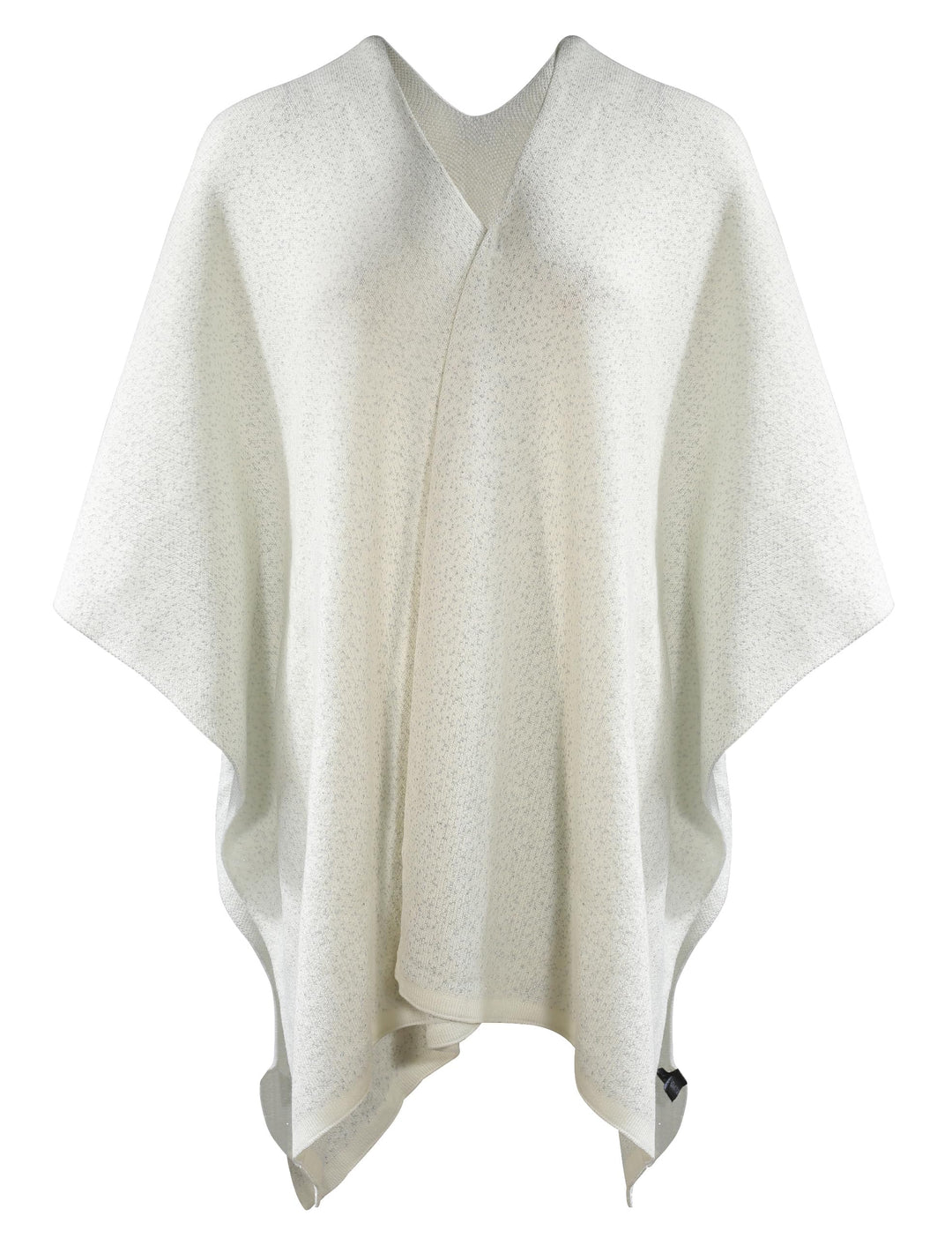 ZLYC Damen Weiche Schlichte Poncho Capes Retro Cardigans Pullover Reines Weiss, Reines Weiss