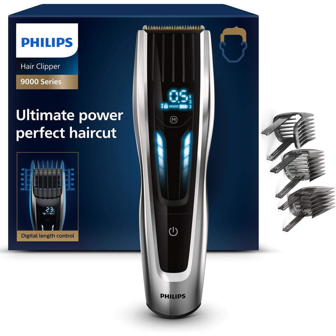 Philips Series 9000 Haarschneider mit 400 Längeneinstellungen, langlebigen Titaniumklingen & digital