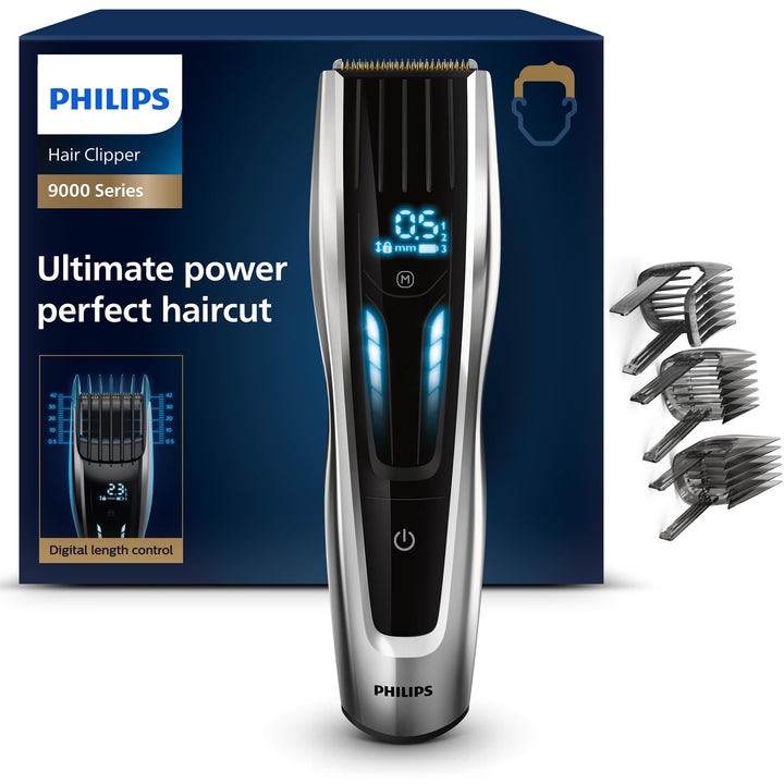 Philips Series 9000 Haarschneider mit 400 Längeneinstellungen, langlebigen Titaniumklingen & digital