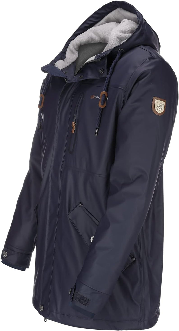 Dry Fashion Herren Regenjacke Bergen - Herrenjacke Regenmantel Männer Jacke Gefüttert Winddicht Wass