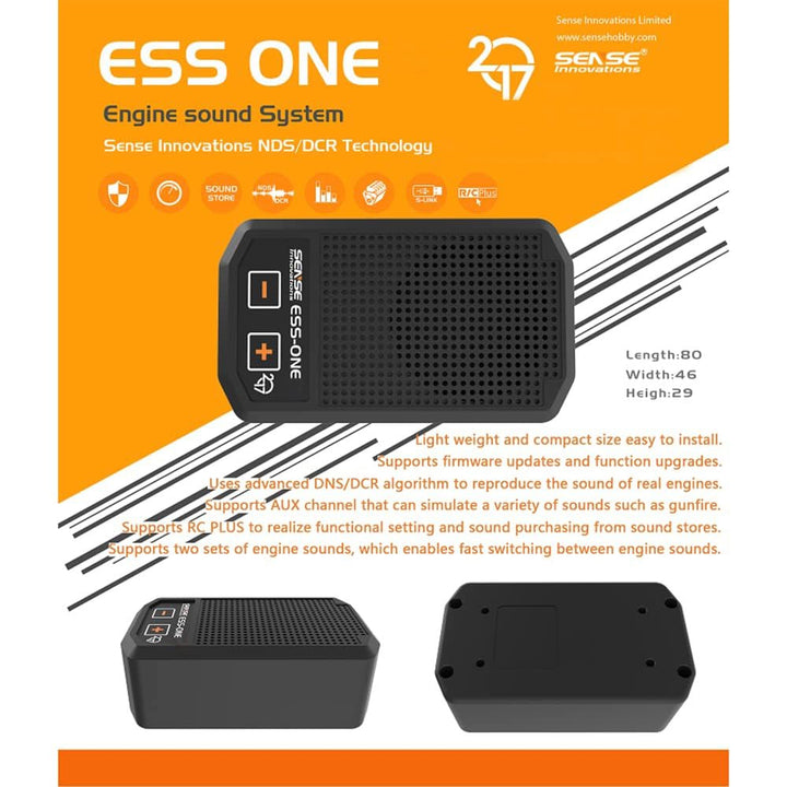 RC Car New Arrivals ESS-ONE plus ENGINE SOUND SYSTEM Real Engine Sound Simulator 1:10 1:8 1:5 Truck