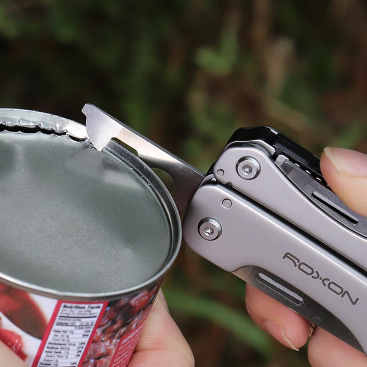 ROXON S803E Elite - Update D2 Messer Multitool Zange mit 20 Funktionen Survival EDC Tool mit Flint R