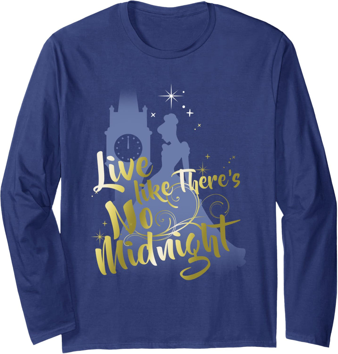 Disney Cinderella Silhouette Live Like There's No Midnight Langarmshirt