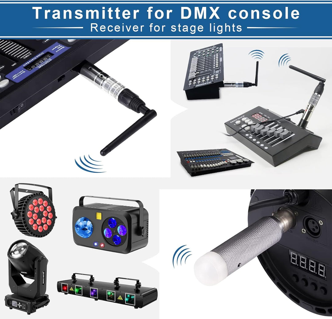 UKing Wireless DMX Controller, Wireless DMX512 Transmitter/Empfänger LED Lighting Controller Arbeit