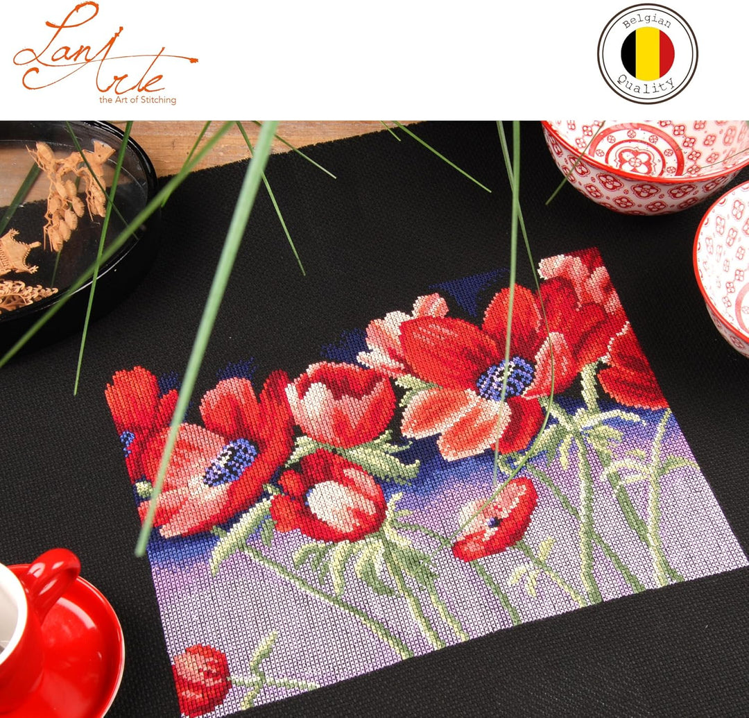 Lanarte Zählmusterpackung Feeling Fabulous Aida Kreuzstichpackung, Baumwolle, Mehrfarbig, 28 x 22 x