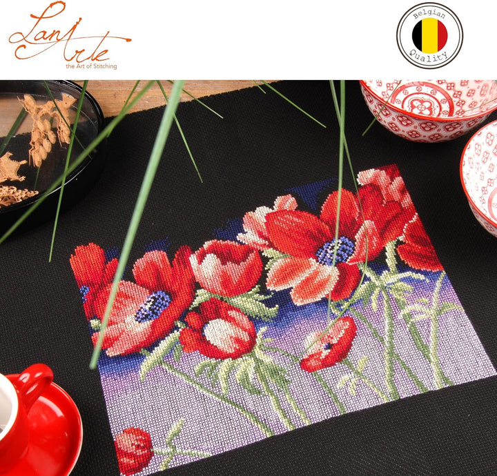 Lanarte Zählmusterpackung Feeling Fabulous Aida Kreuzstichpackung, Baumwolle, Mehrfarbig, 28 x 22 x