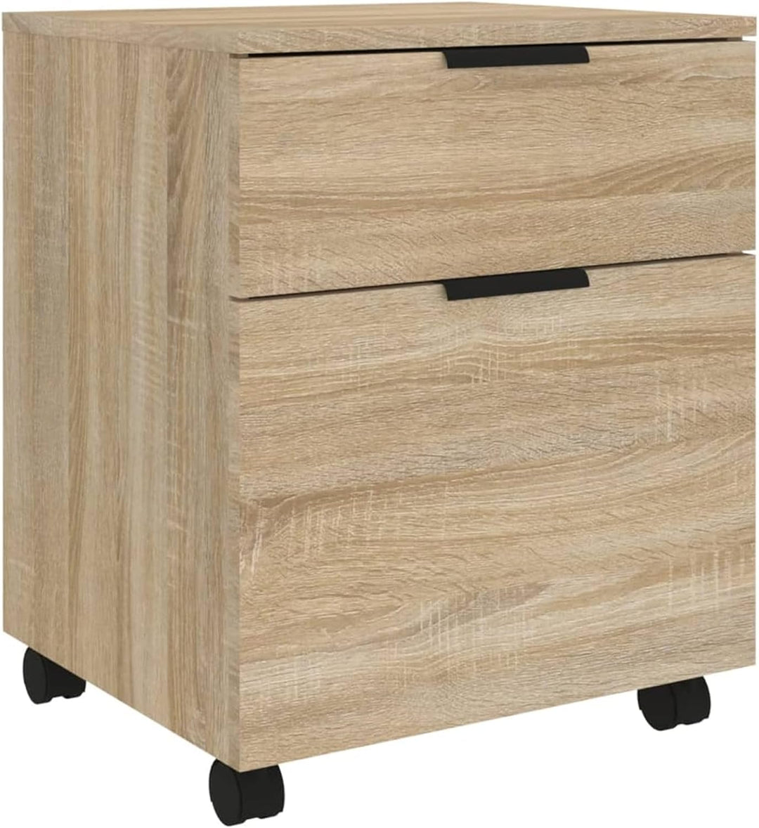 BaraSh Mobiler Aktenschrank mit Rollen Sonoma-Eiche 45x38x54 cm BüRoschrank AktenschräNke Spind Schr