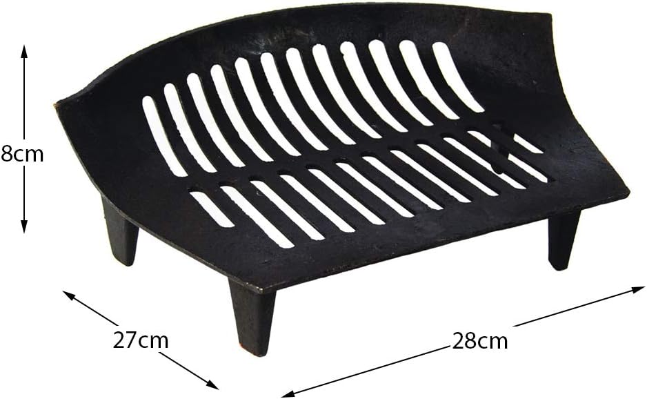 Feuerrost aus Gusseisen, schwarz, ca. 41 cm, Korb, Feuerstelle von Fire Vida