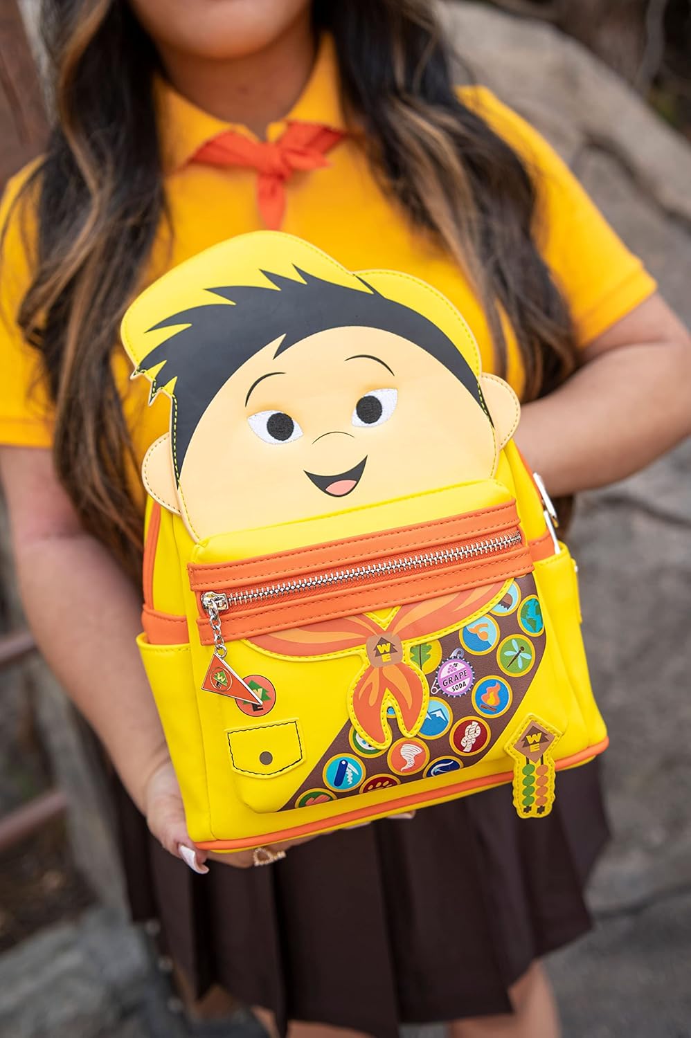 Loungefly Disney Pixar Up Russell Cosplay Damen Mini Rucksack Geldbörse, Mehrfarbig, Einheitsgrösse,