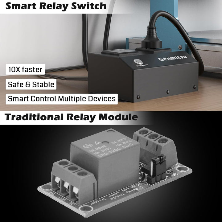 Genmitsu iMaticBox Relaismodulschalter für CNC-Fräsmaschinen, 12 VDC Smart PWM Signalsteuerungsrelai