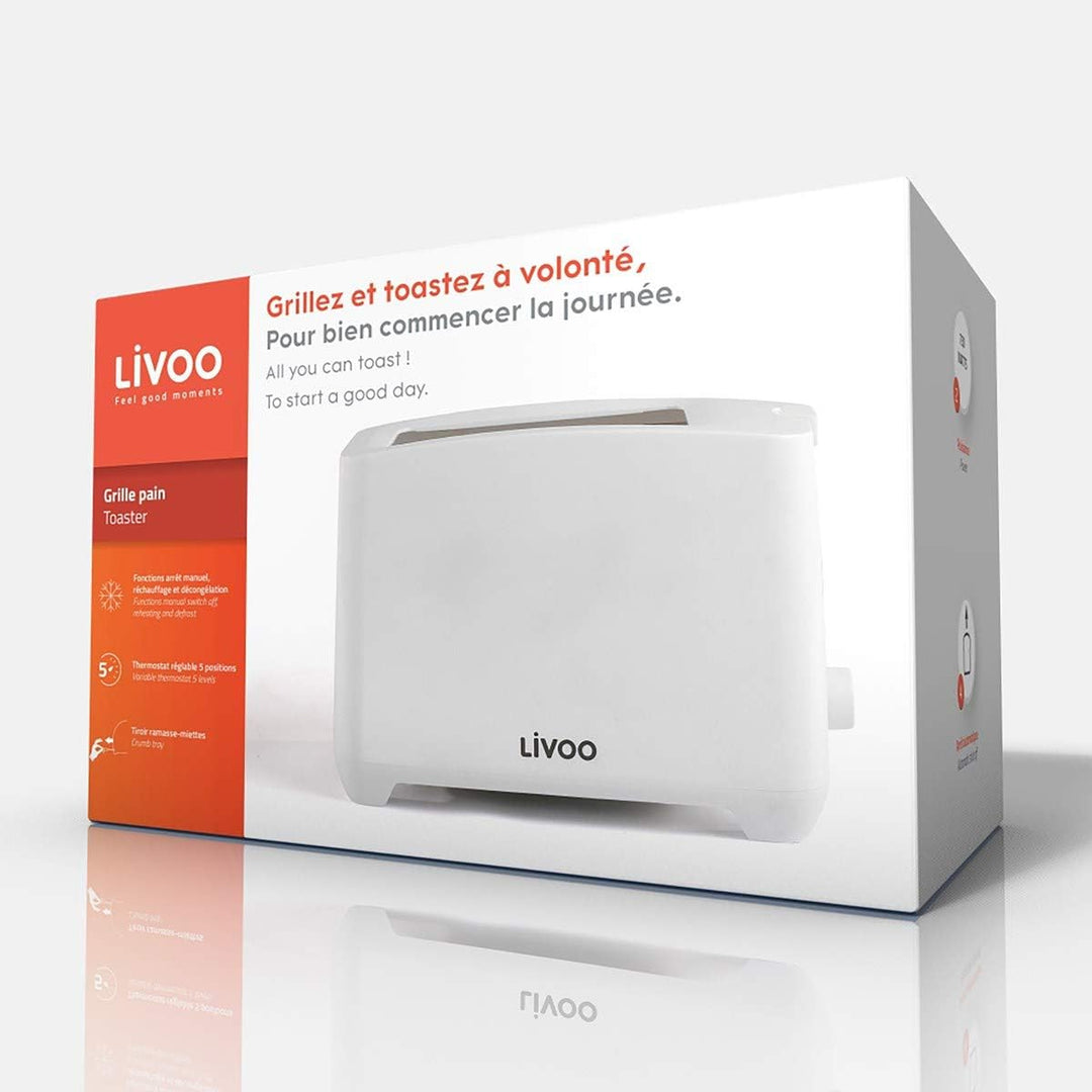 LIVOO Feel good moments - Toaster DOD162W, Weiss, Weiss