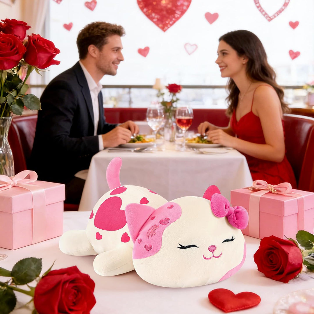 shownicer Plüschtier Katze Kuscheltier Stofftier Kawaii Katze Plüsch Kissen Spielzeug Kätzchen Plüsc