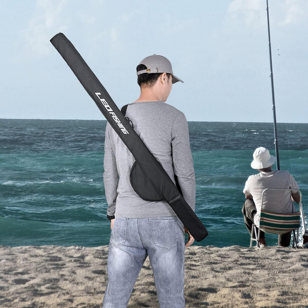 LEOFISHING Tragbare Angelrute Fall Faltbare Angelrute Tasche Angelrute Tackle Schutzhülle Fall Angel