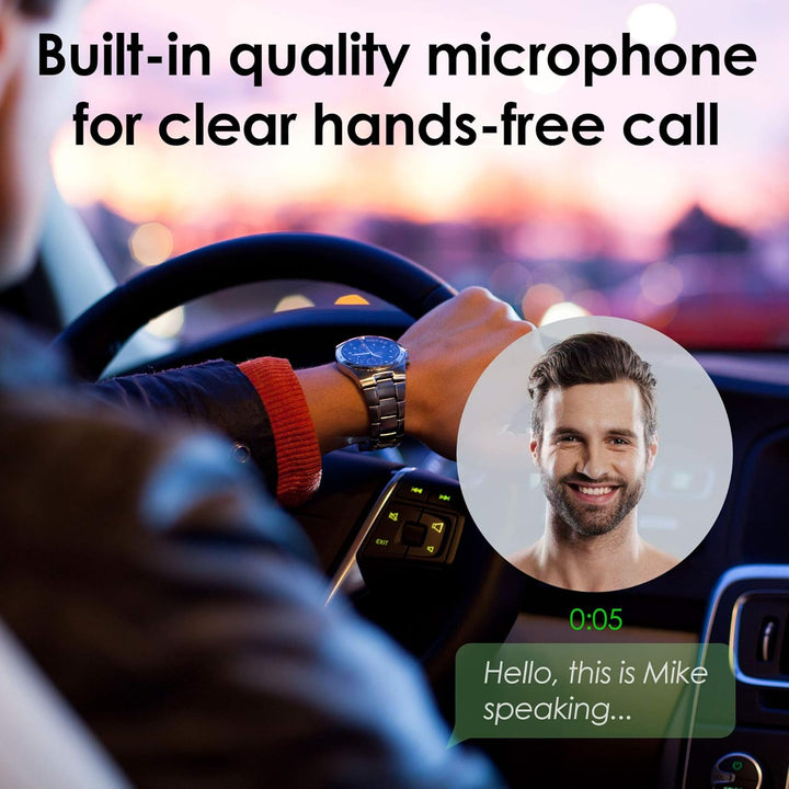 Palovue Bluetooth 5.0 Receiver, Wireless Car Kit for Music Streaming and Hands-Free Calling for Car/