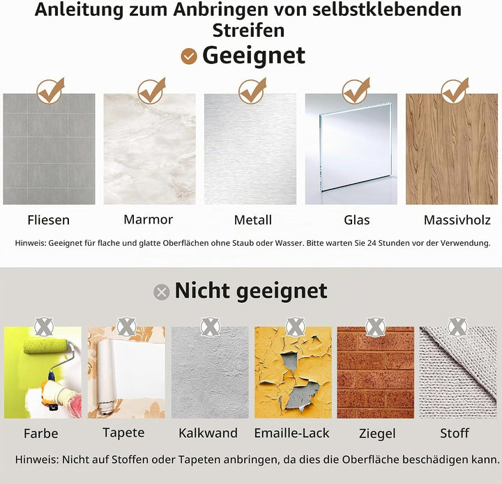 KES Duschstange ohne Bohren Brausestange mit Duschkopfhalterung 18/8 Duschstange Edelstahl 18/8 Wand