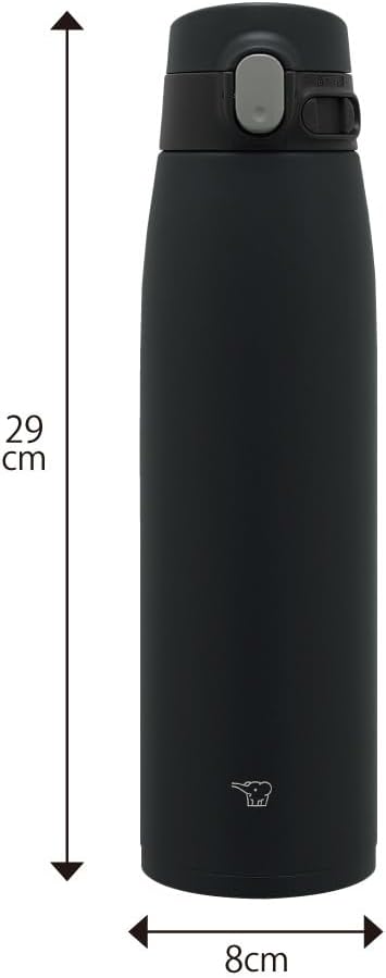 Zojirushi SM-VS95-BA Wasserflasche, One-Touch-Edelstahlbecher, nahtlos, 950 ml, Schwarz 32-Ounce Sch