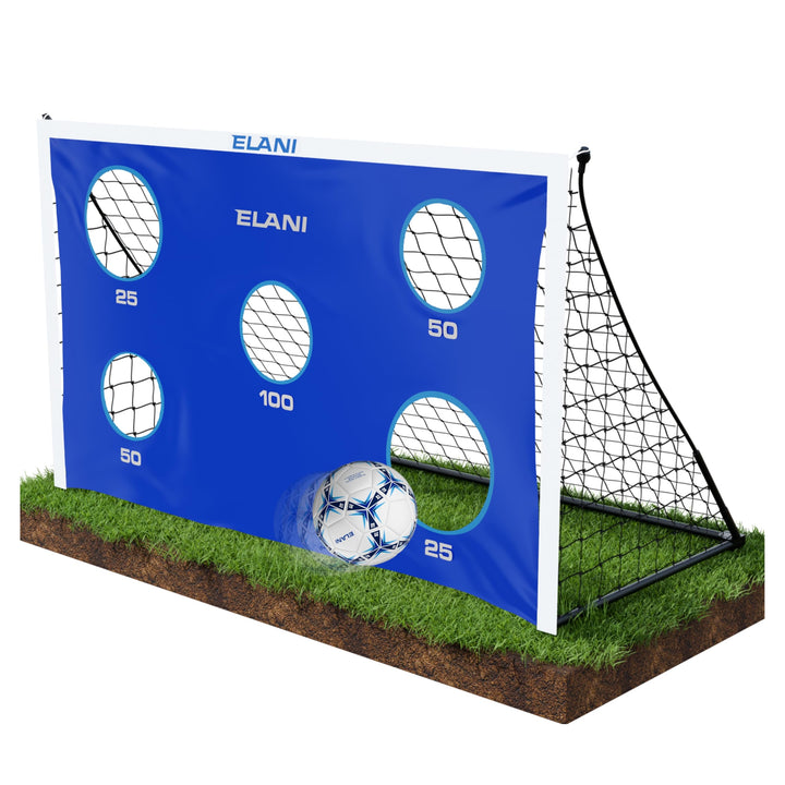 ELANI Fussballtor - wetterfest, sicher & rostfrei - 240x150cm - überall mitnehmbar & einfach aufzuba