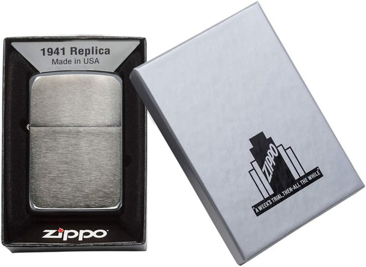 Zippo Logo Benzinfeuerzeug, Messing, Black Ice, Black Ice