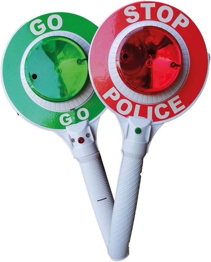 2GETHER Polizeikelle Stop and GO mit Leuchtfunktion Signalkelle Spielzeug