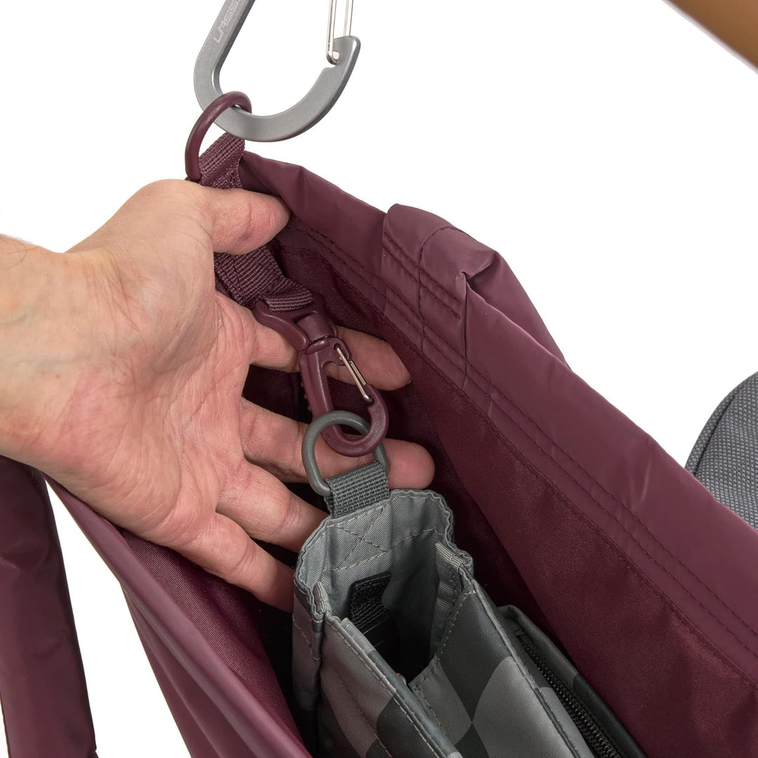 LÄSSIG Baby Wickeltasche Shopper mit Kinderwagenbefestigung/MIX Shopper deep red Dunkelrot, Dunkelro